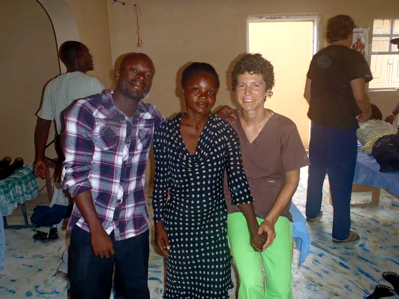 From Left to Right: Jackson (better known as Doc), Mona, and Morgan at a Clinic in Port de Paix, Haiti